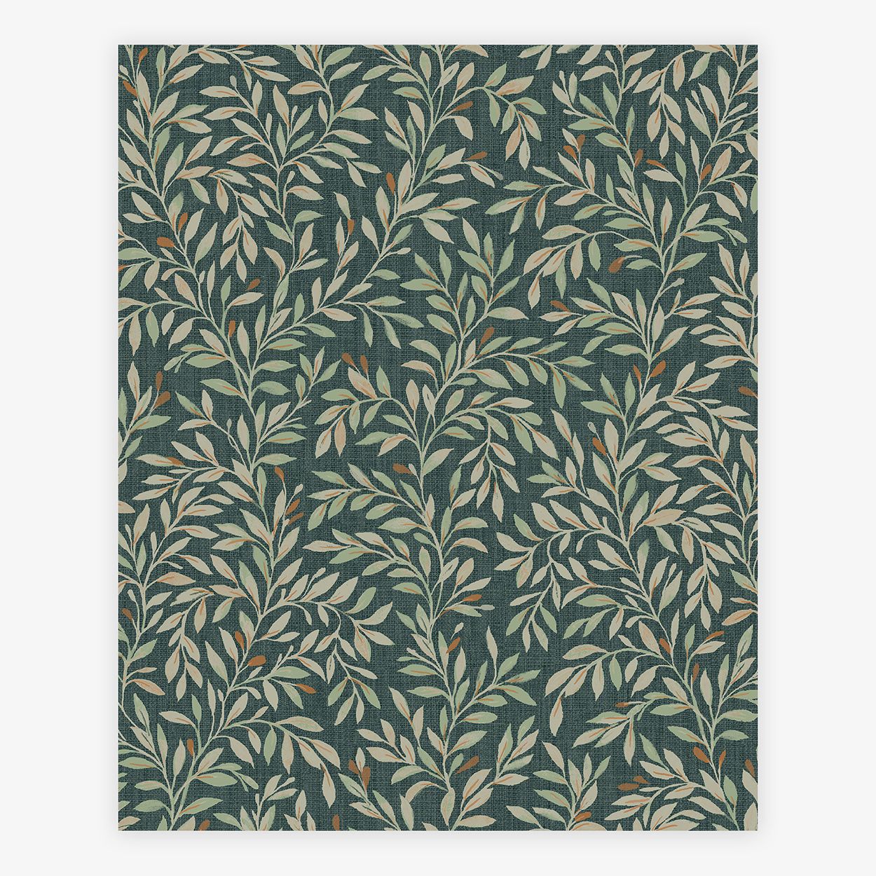 Next Ditsy Leaf Emerald Wallpaper