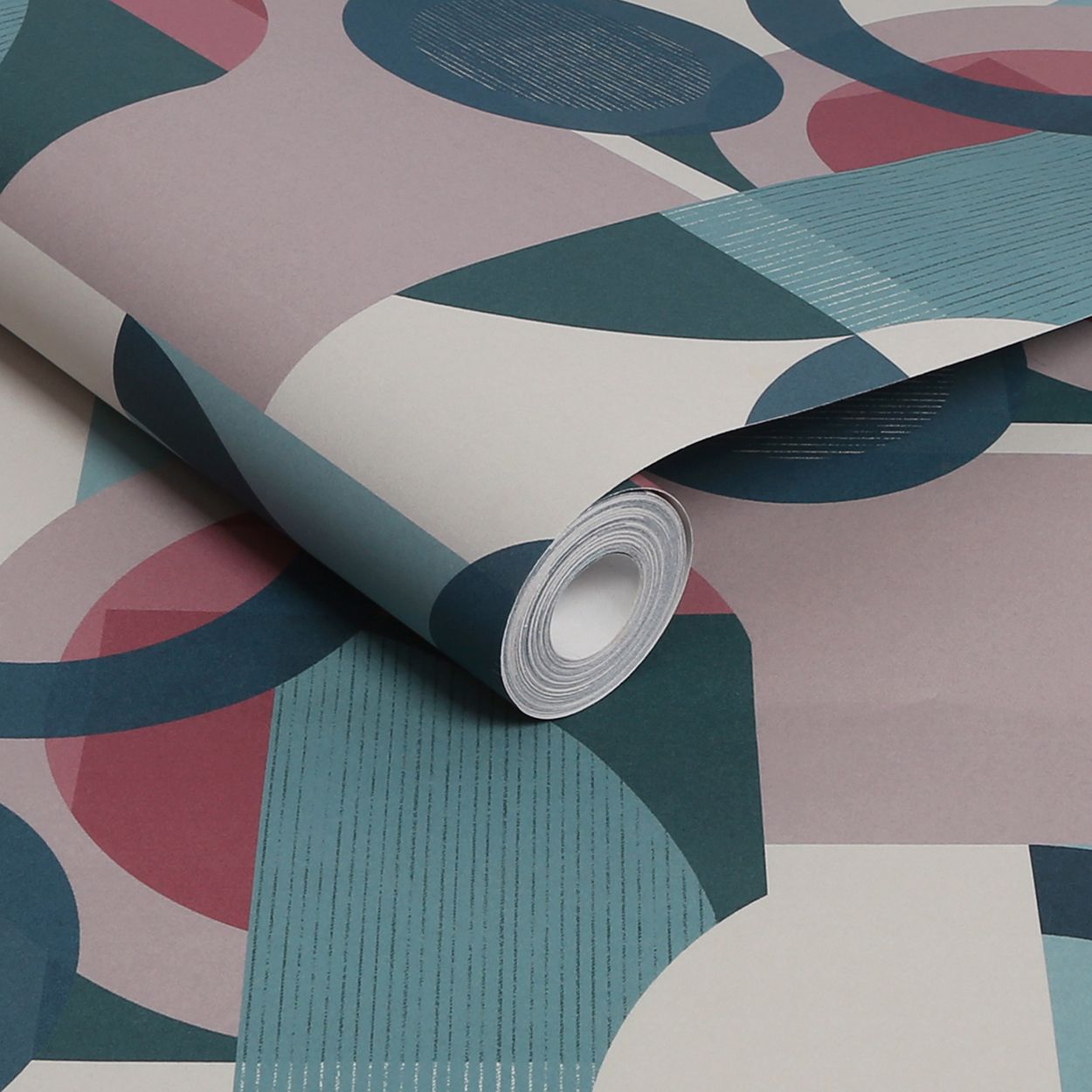 Next Retro Shapes Geo Teal Wallpaper