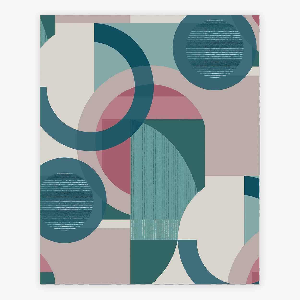 Next Retro Shapes Geo Teal Wallpaper