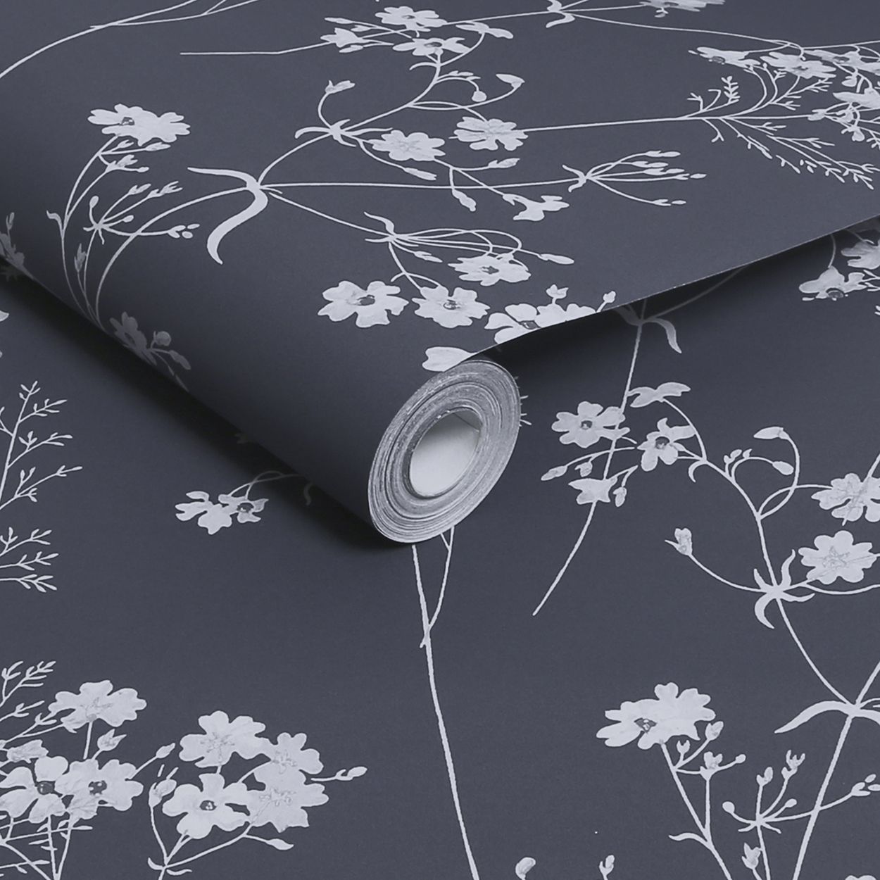 Next Leaf Navy Wallpaper