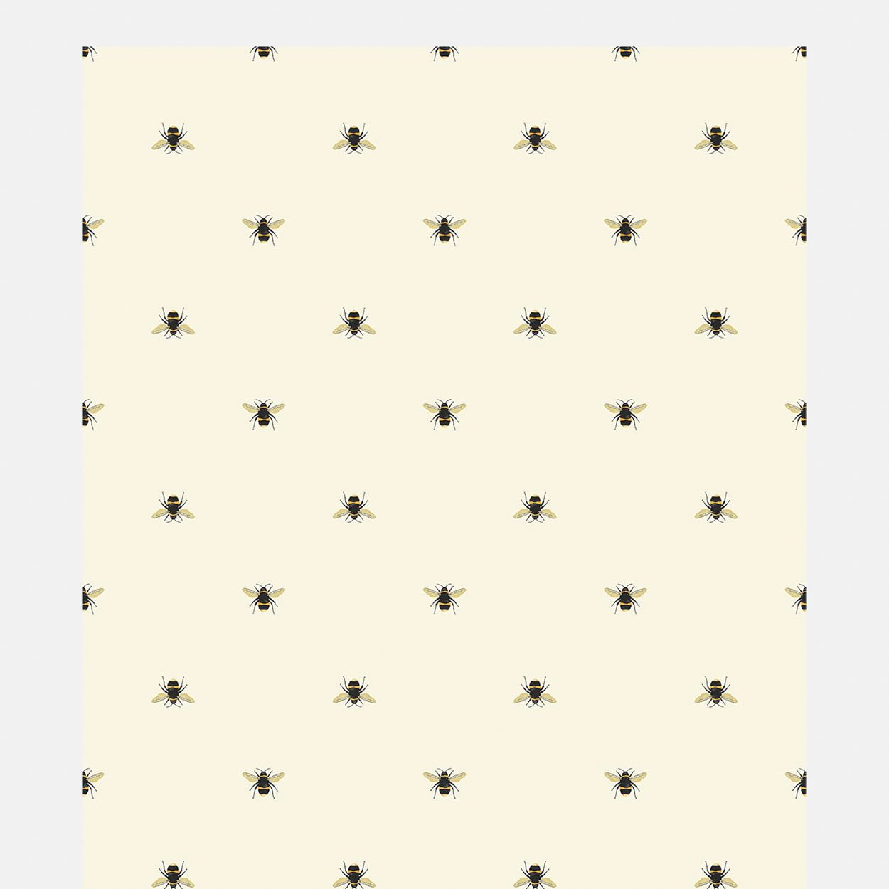 Joules Botanical Bee creme Wallpaper