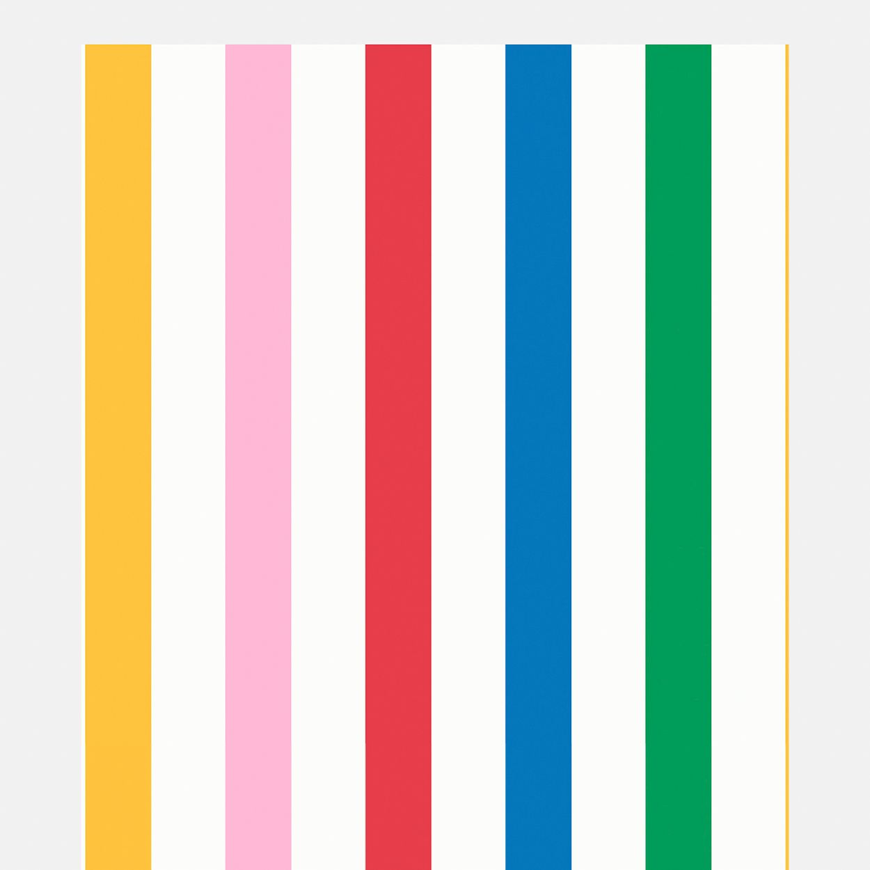 Joules Country Critters Chunky Stripe White / Rainbow Wallpaper