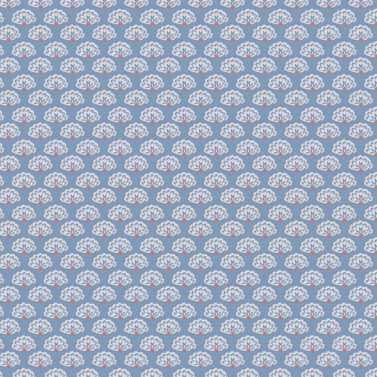 Joules Peacock Geo Blue Creme Wallpaper