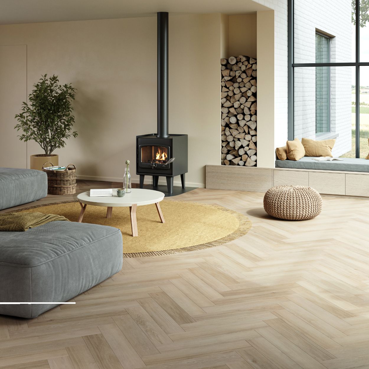 Sorrento Heringbone LVT Flooring 1.97sqm