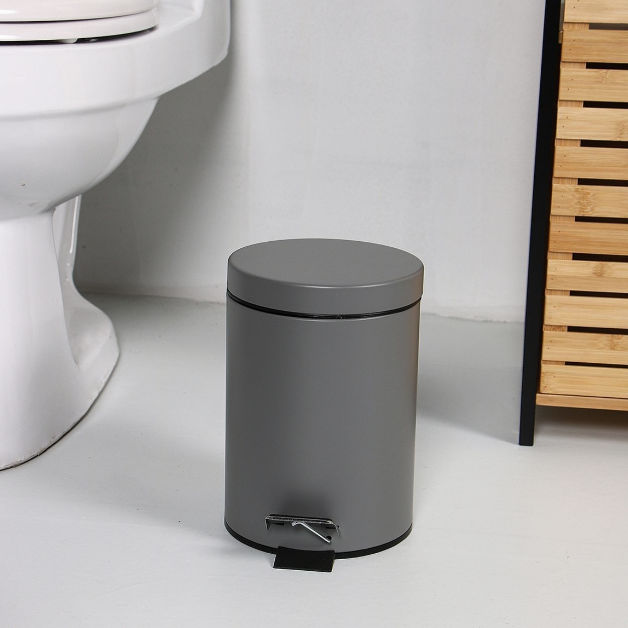 Grey Pedal Bin 3L