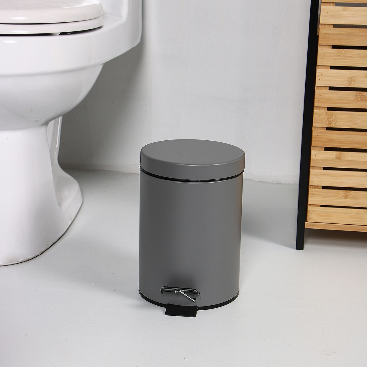 Grey Pedal Bin 3L