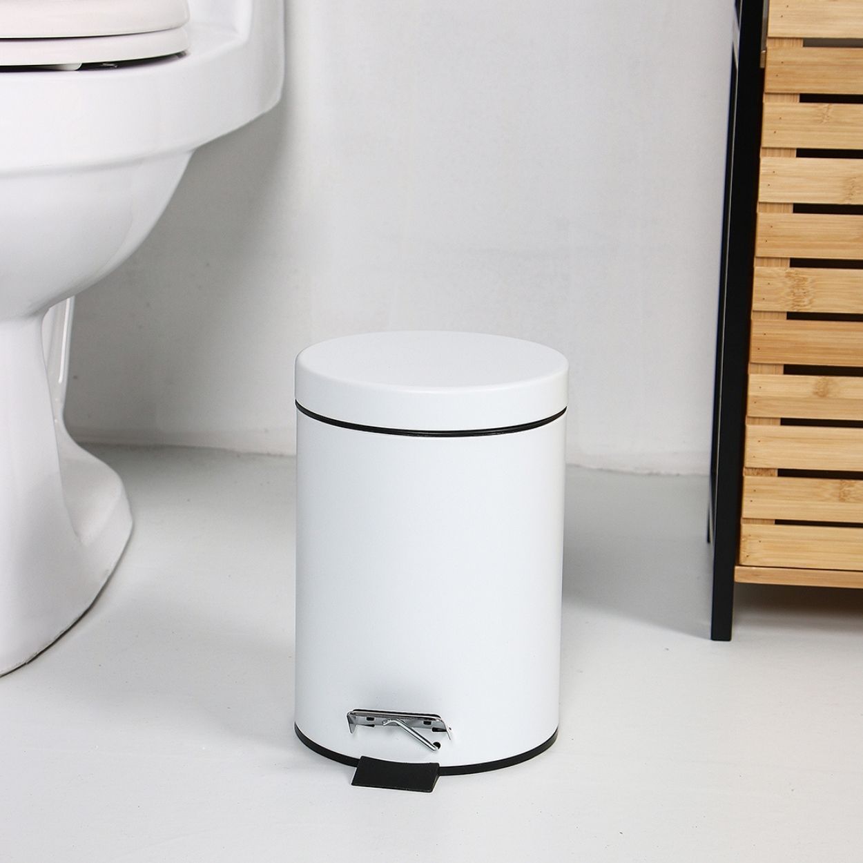 White Pedal Bin 3L