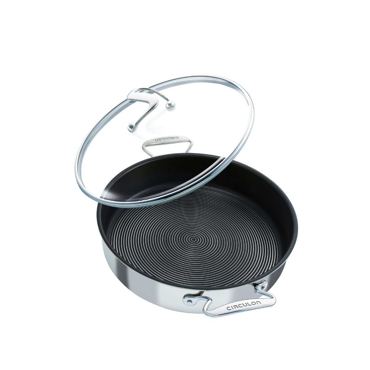 Circulon Clad Stainless Steel Induction 4.7l 30cm Sauteuse with Hybrid Non Stick