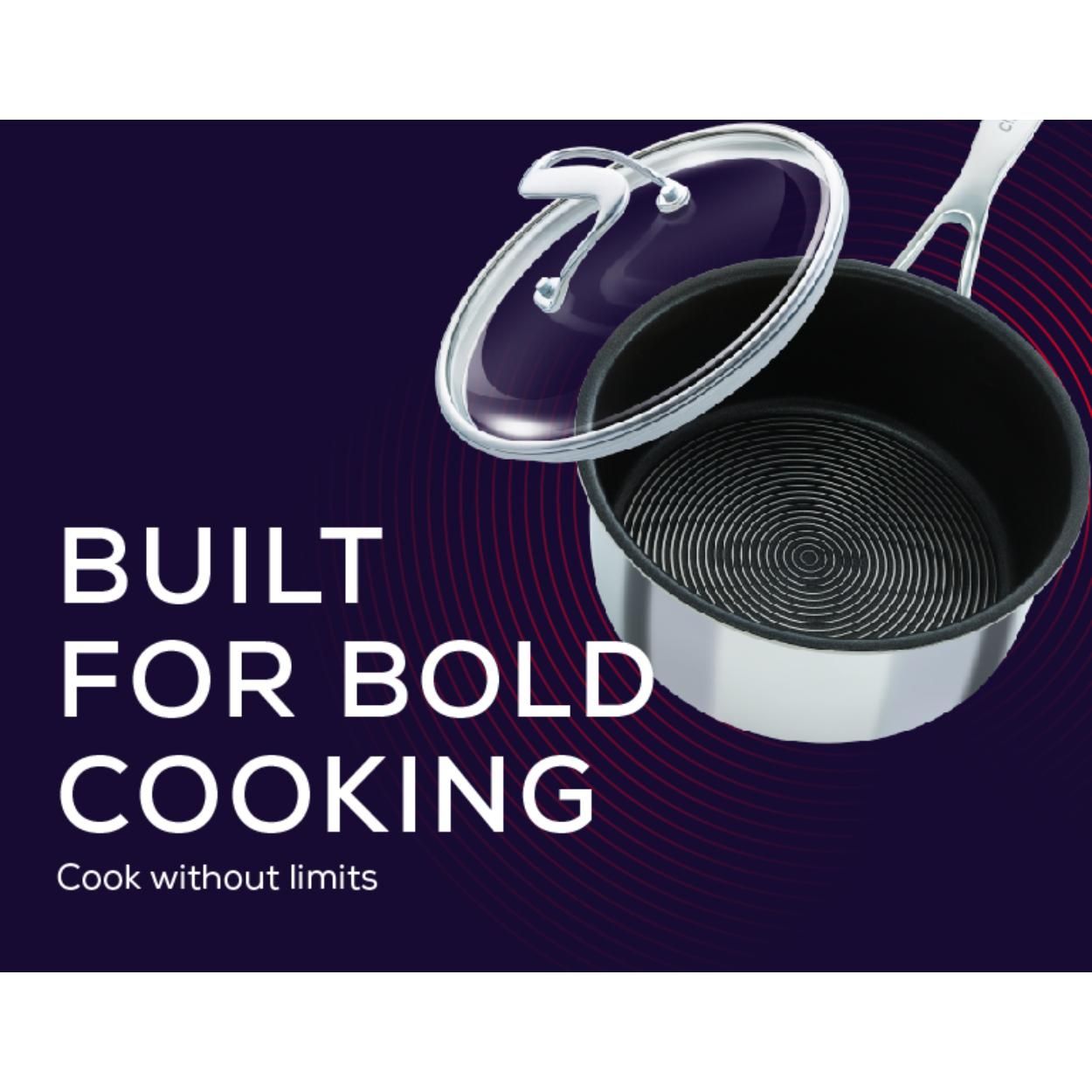 Circulon Clad Stainless Steel Induction 4pce Saucepan nonstick