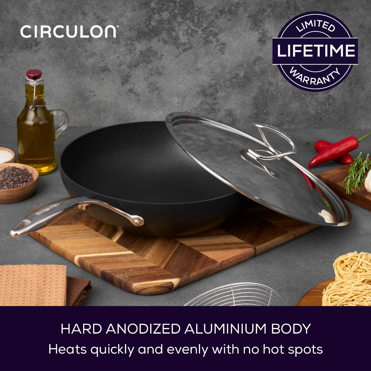 Circulon Style Nonstick Induction 30cm 4.2l Wok