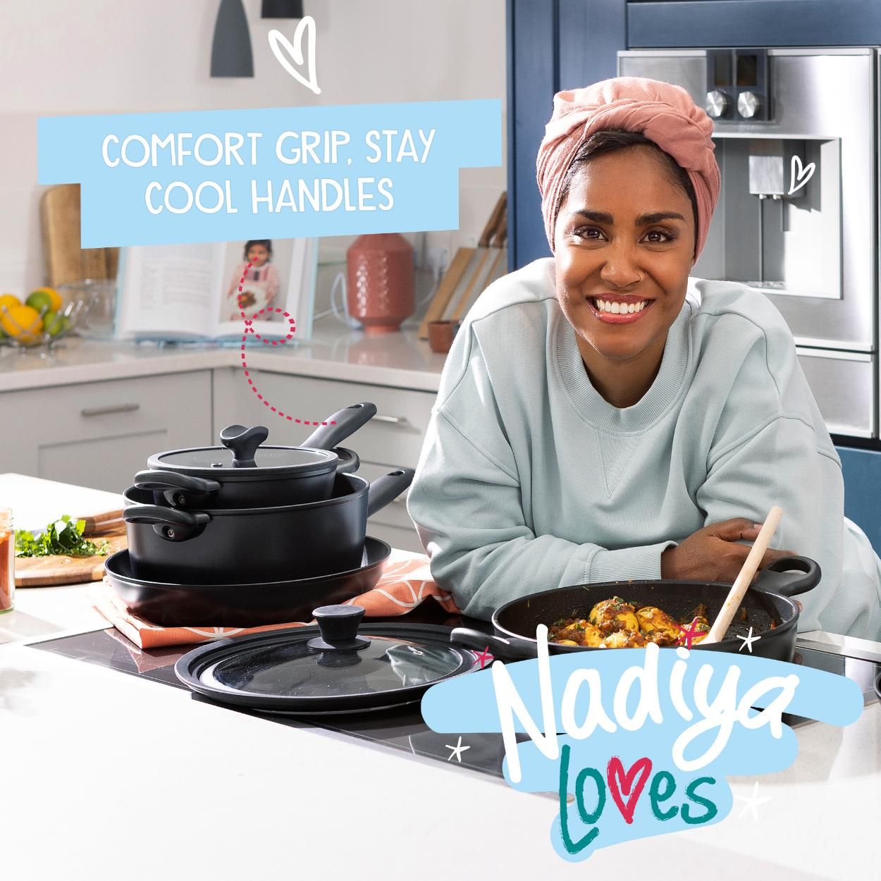Prestige X Nadiya Stackable Induction Pan set
