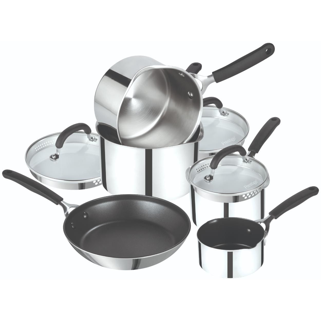 Prestige Made to Last Stainless Steel Cookware Set, 5pce