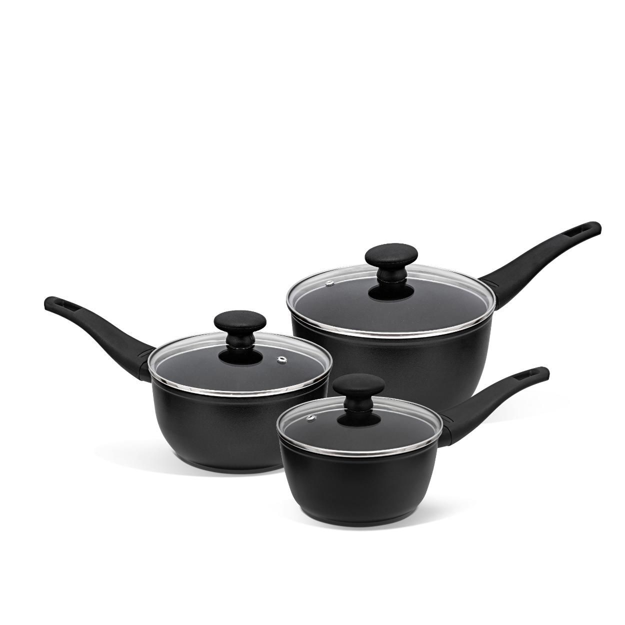 Thermo Smart Heat Indicator NonStick Saucepan and Lid Set 3 Piece