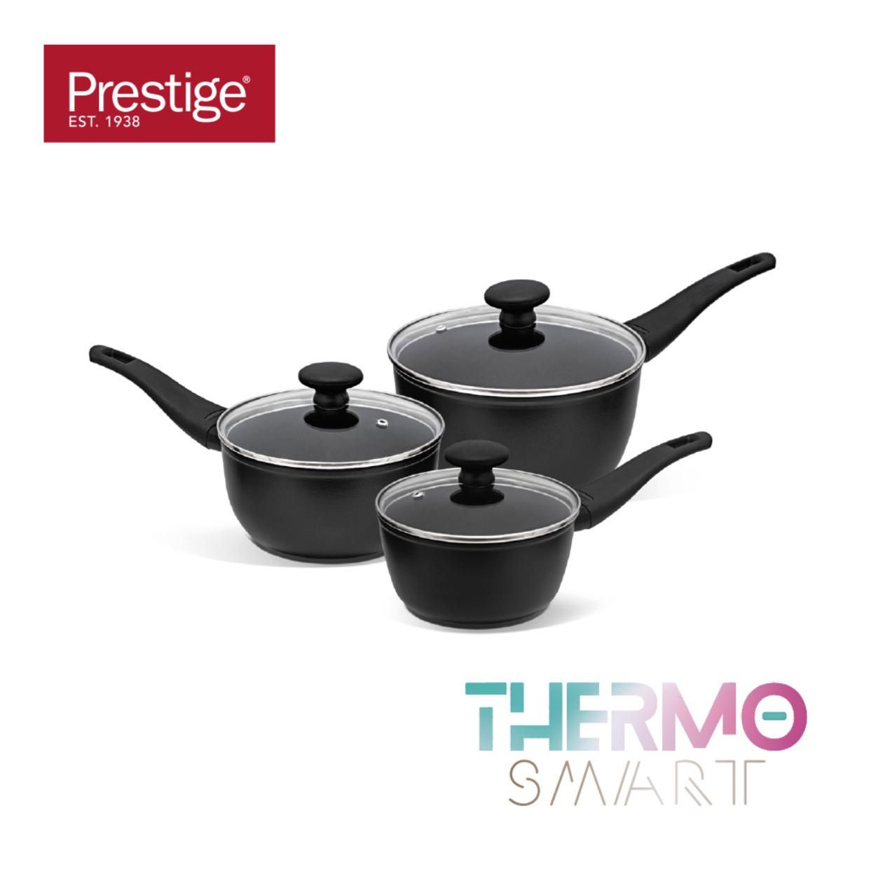 Thermo Smart Heat Indicator NonStick Saucepan and Lid Set 3 Piece