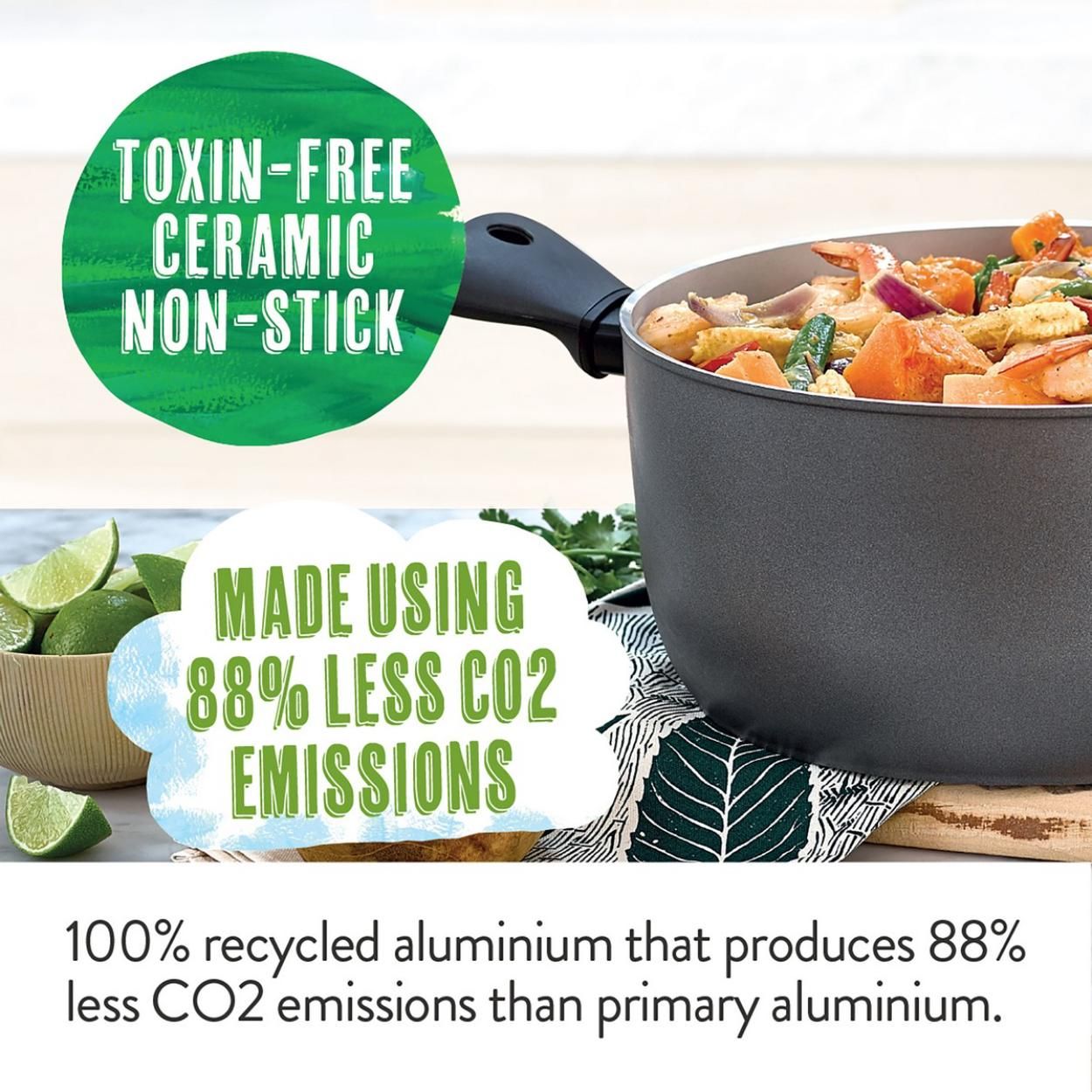 Earth Pan 3 Piece Non Stick Saucepan Set