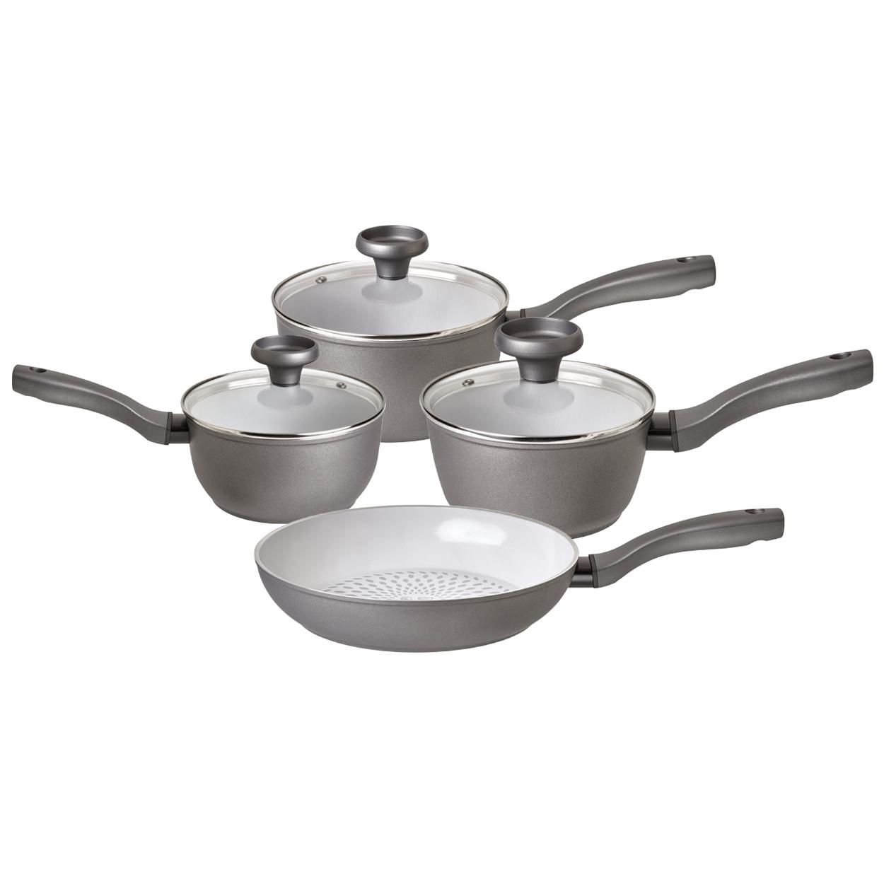 Prestige Earthpan 4 piece non stick Pots and Pans Set.