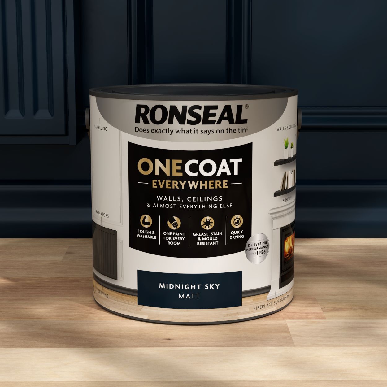 Ronseal One Coat Everywhere Paint Midnight Sky Matt 2.5L