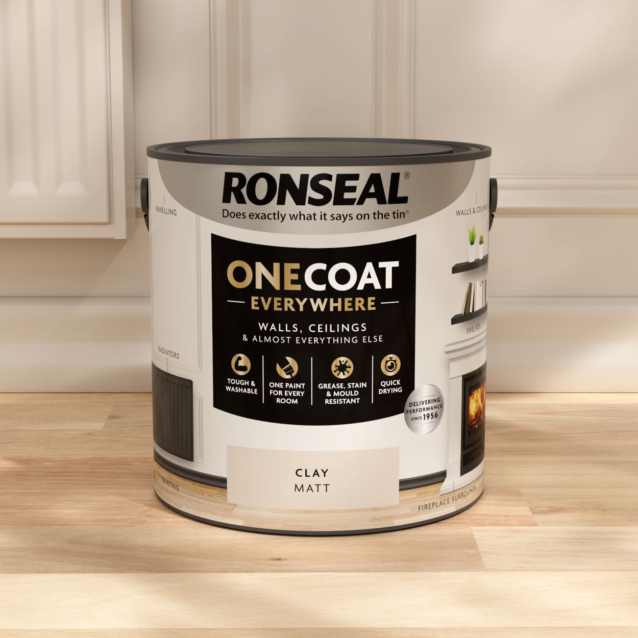 Ronseal One Coat Everywhere Paint Clay Matt 2.5L
