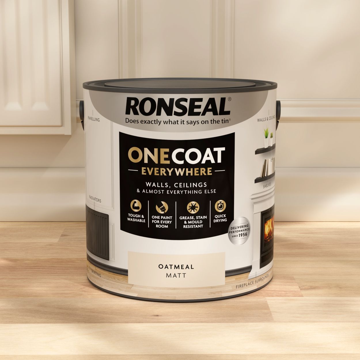 Ronseal One Coat Everywhere Paint Oatmeal Matt 2.5L