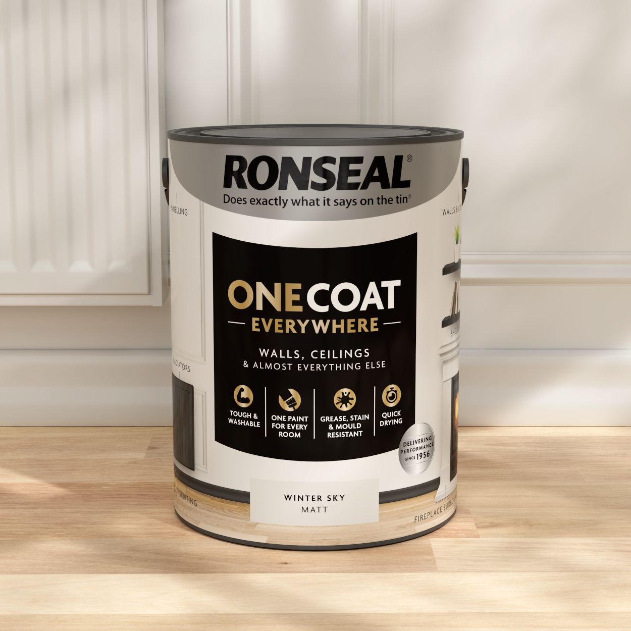 Ronseal One Coat Everywhere Paint Winter Sky Matt 5L