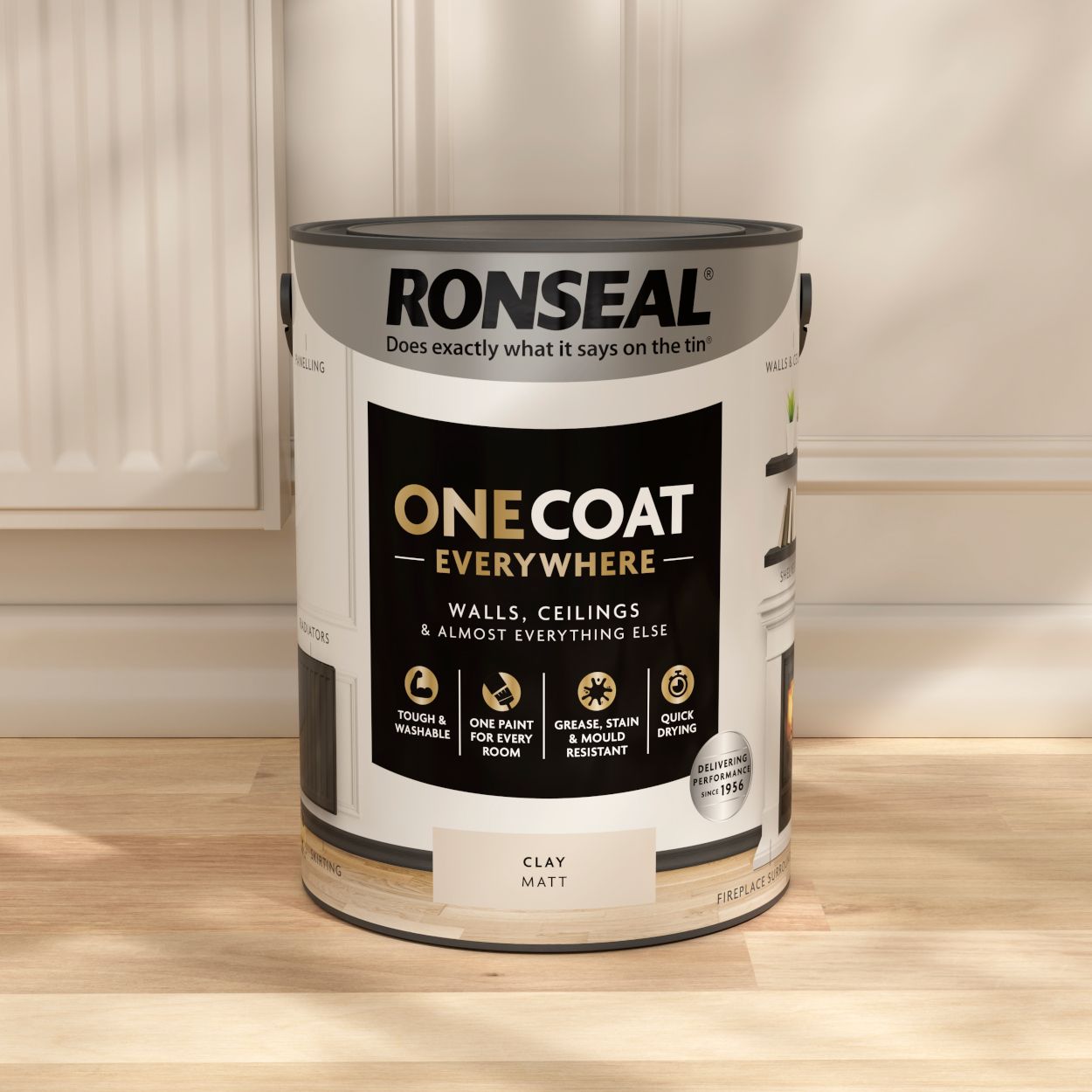 Ronseal One Coat Everywhere Paint Clay Matt 5L