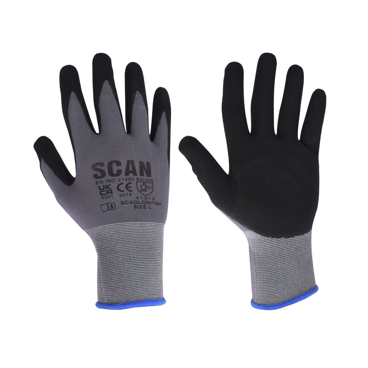 Scan Breathable Nitrile Micro-Foam Gloves - Size 9