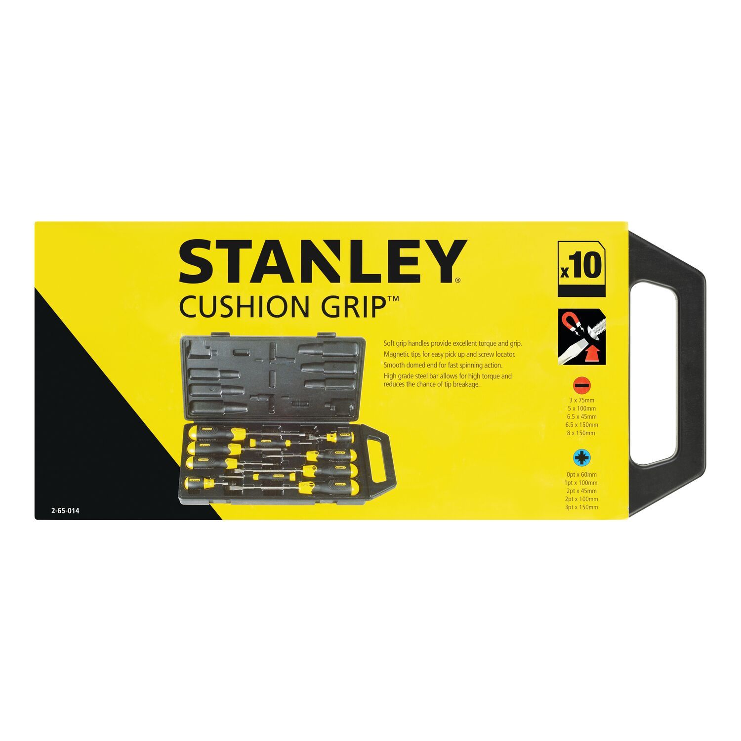 Stanley Cushion Grip Screwdriver Set 10Pc