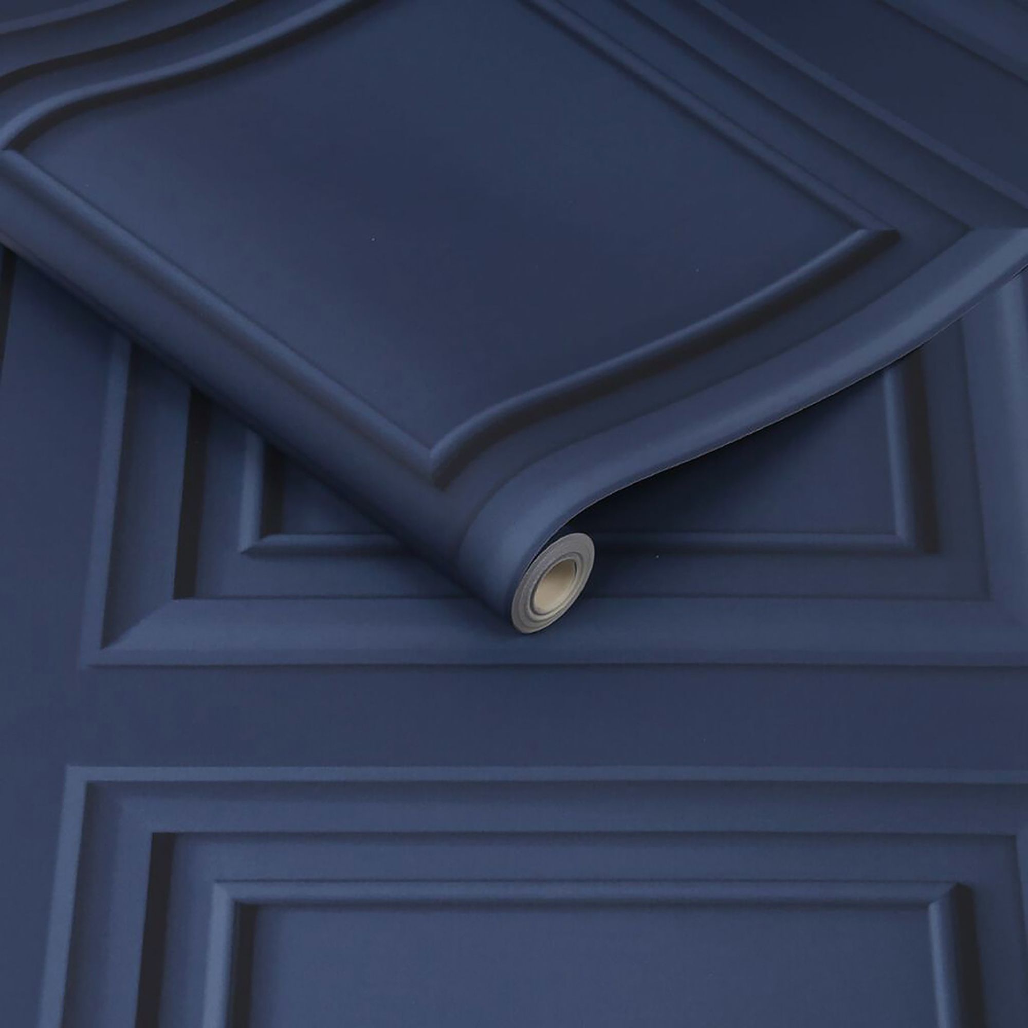 Fresco Wood Panel Blueberry Wallpaper