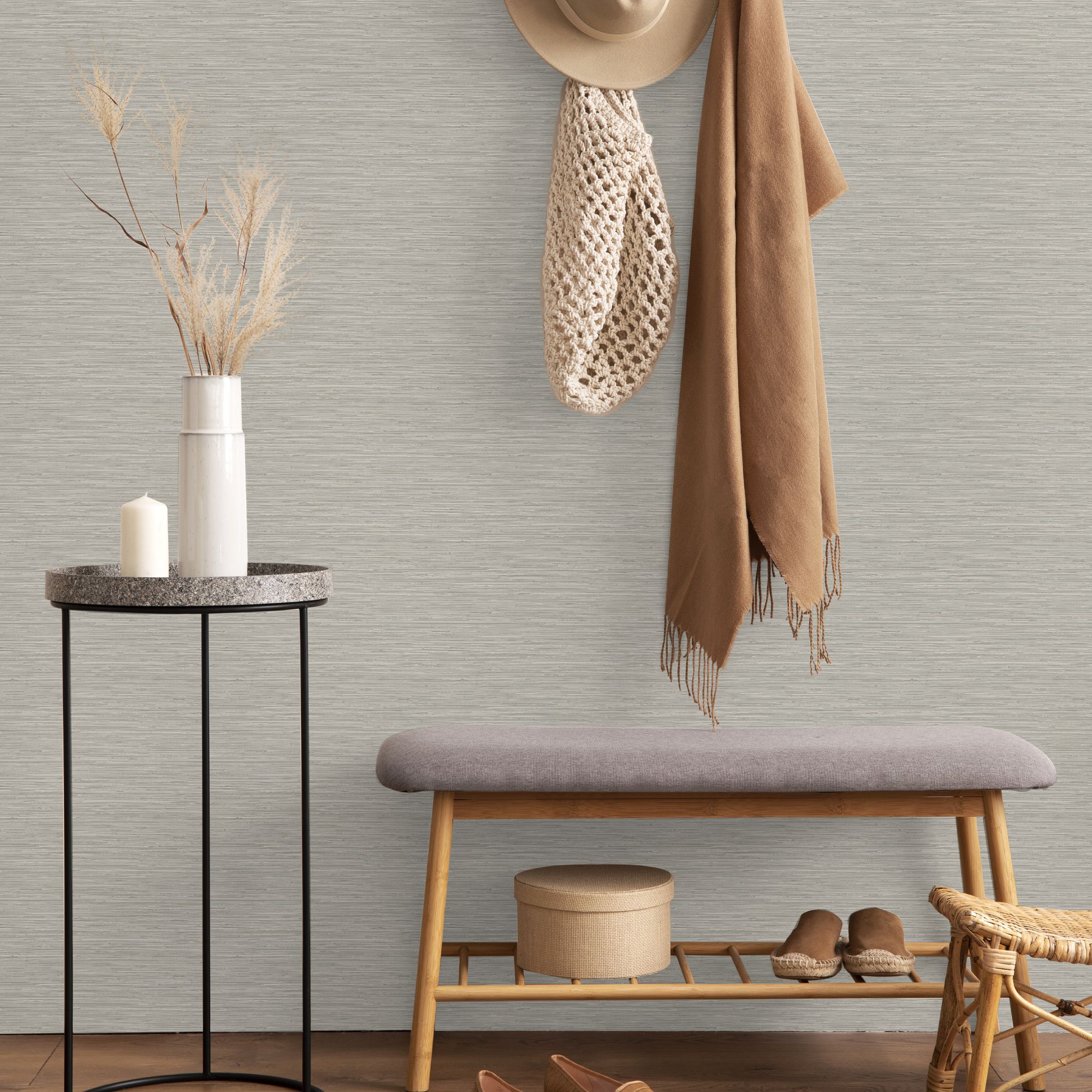 Superfresco Easy Serenity Plain Neutral/Gold Wallpaper