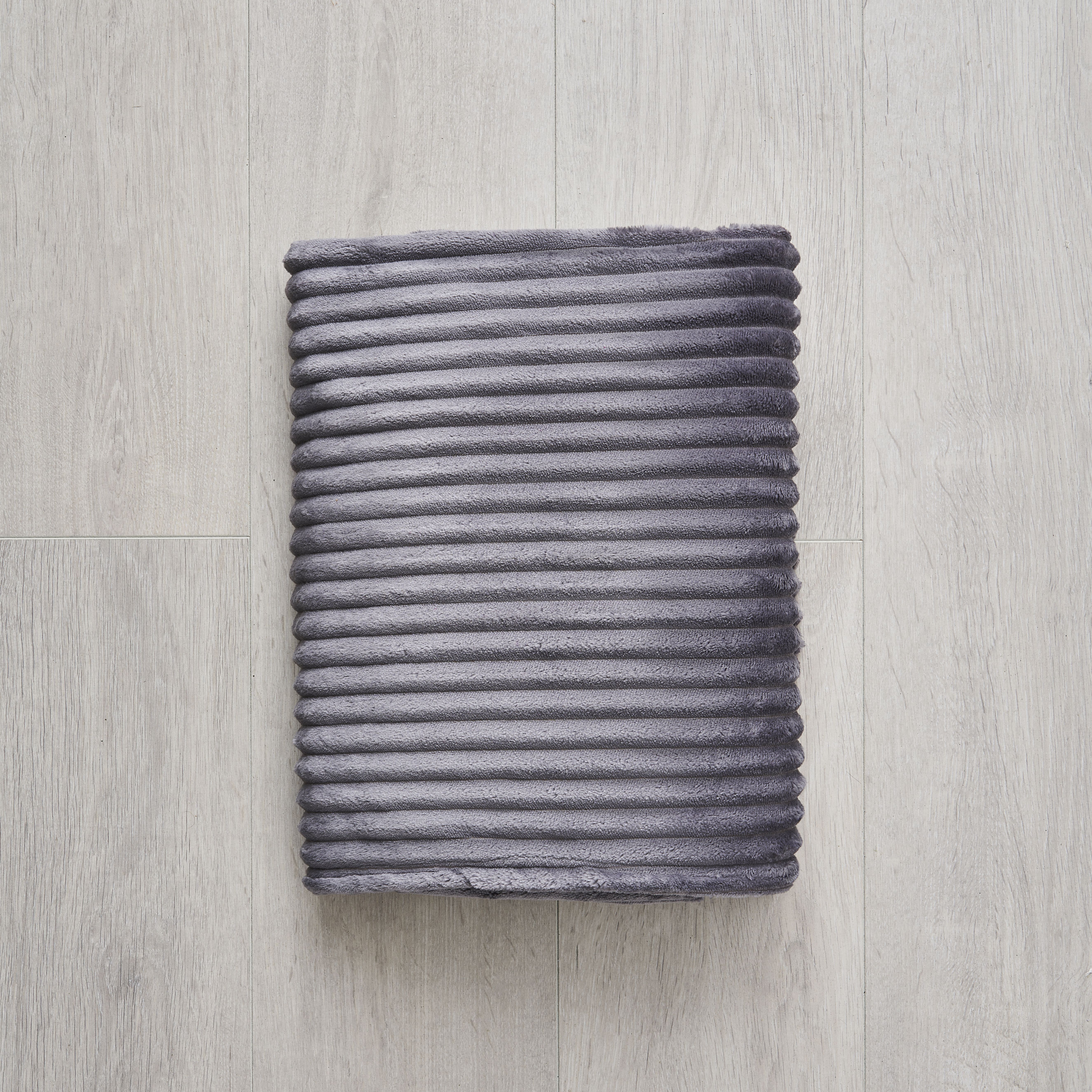 Ribbon Velour Throw 127x152cms Grey