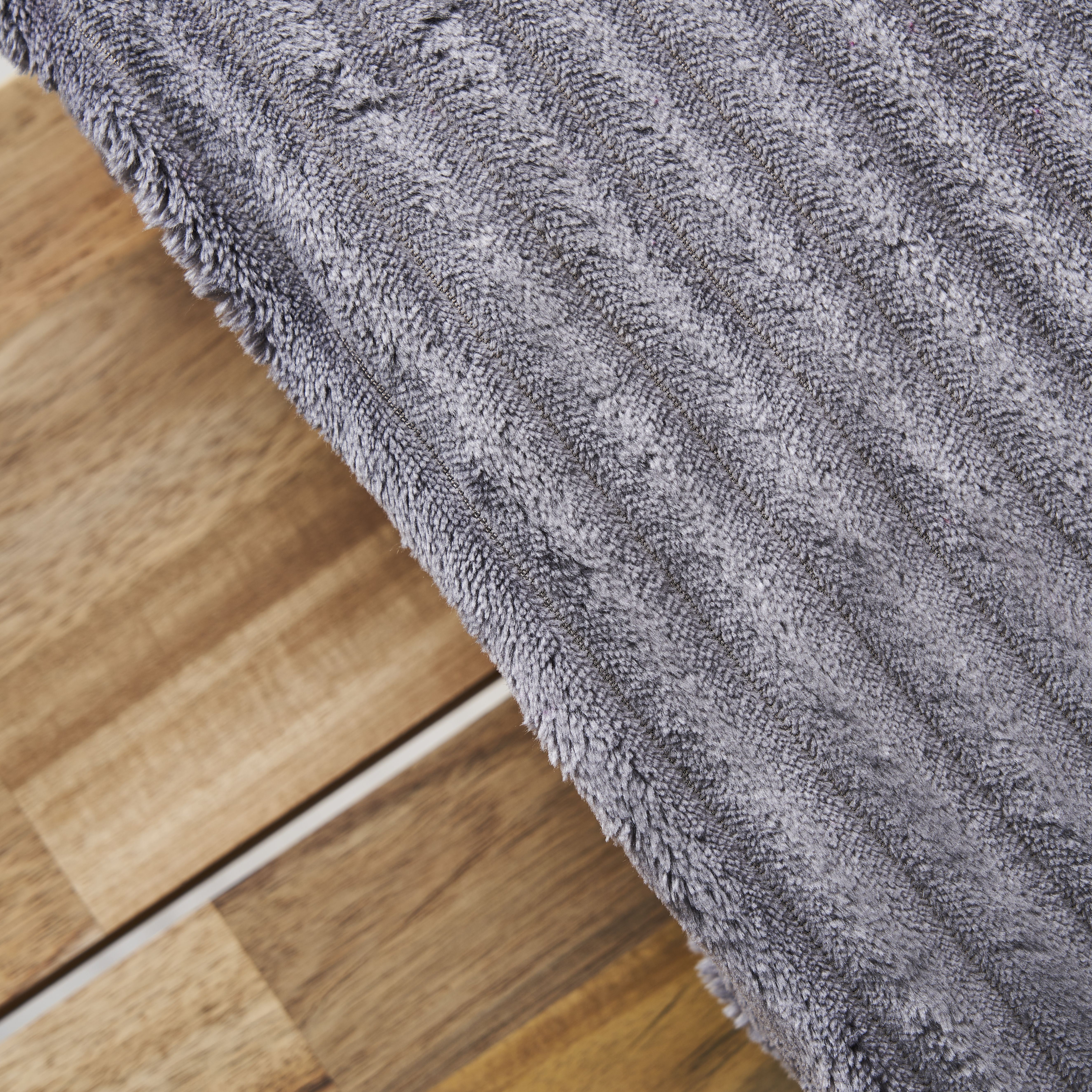 Ribbon Velour Throw 127x152cms Grey