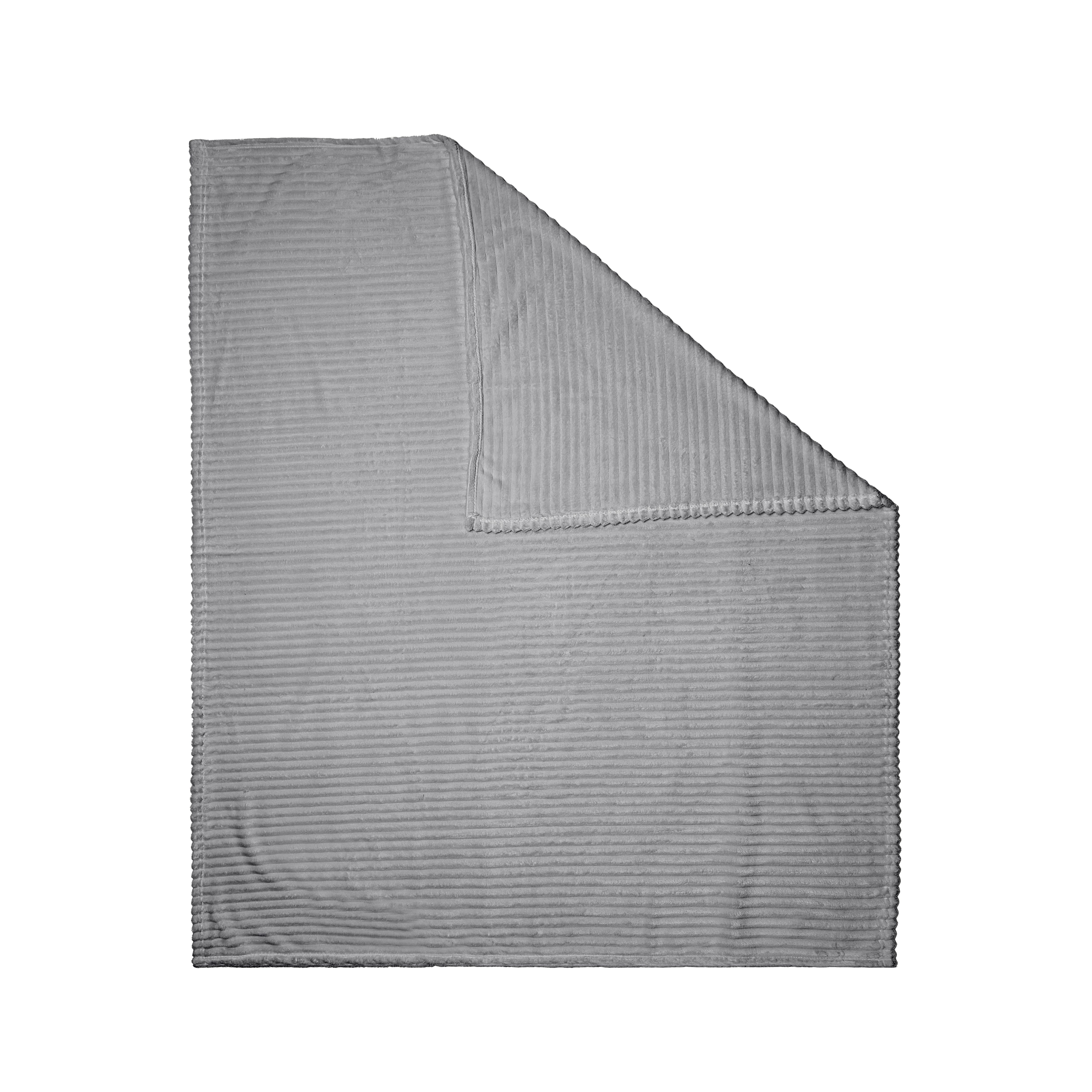 Ribbon Velour Throw 127x152cms Grey