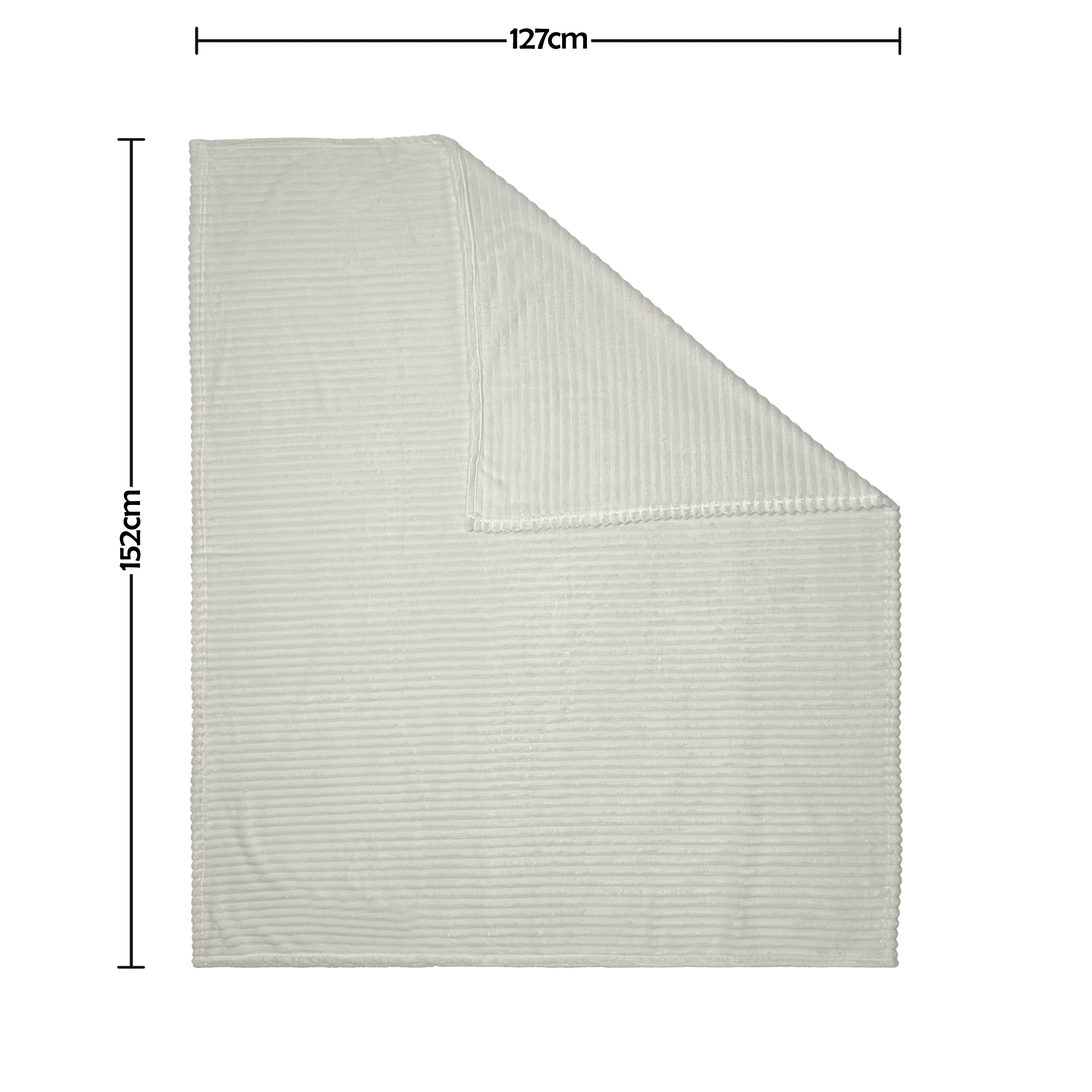 Ribbon Velour Throw - Silver