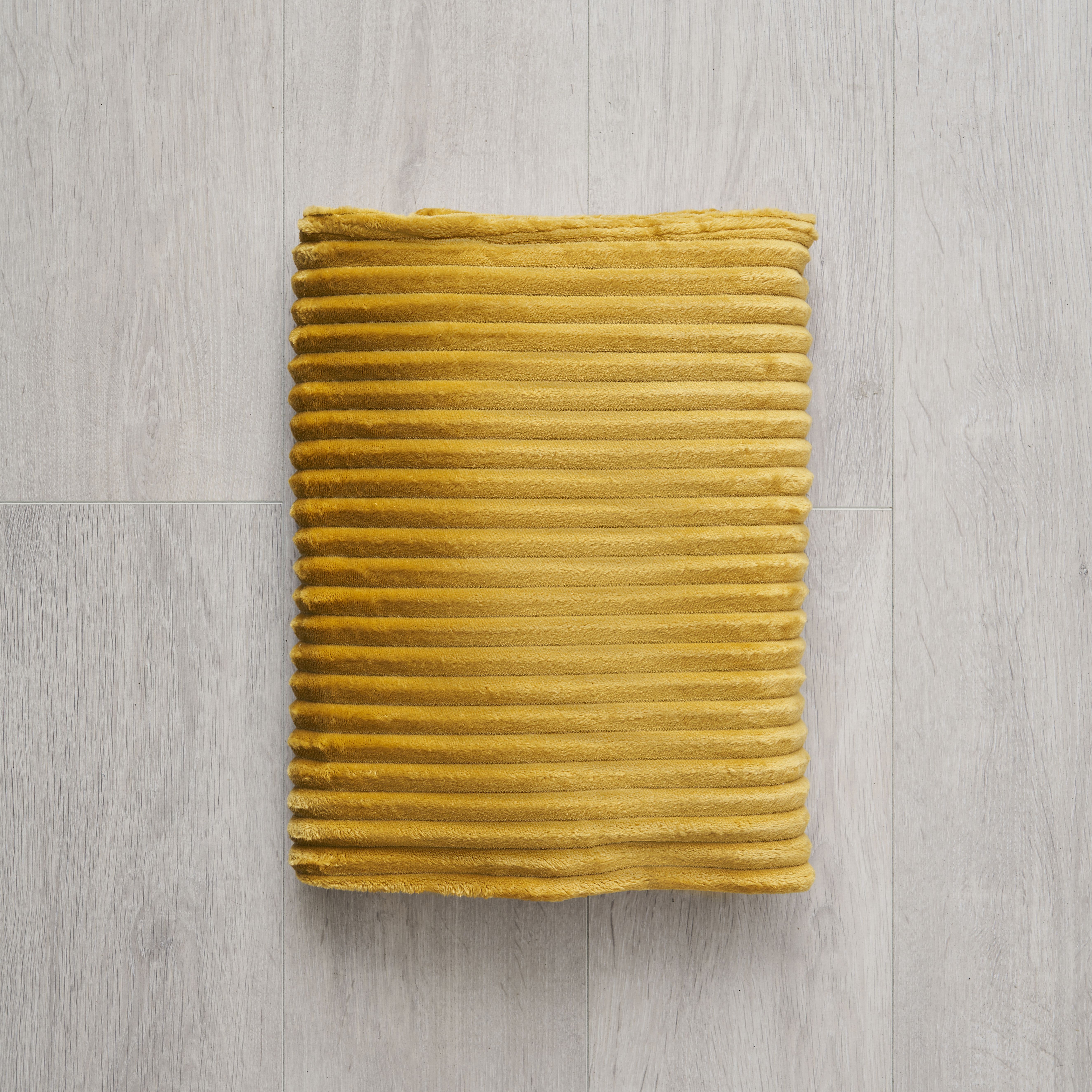 Ribbon Velour Throw - Ochre