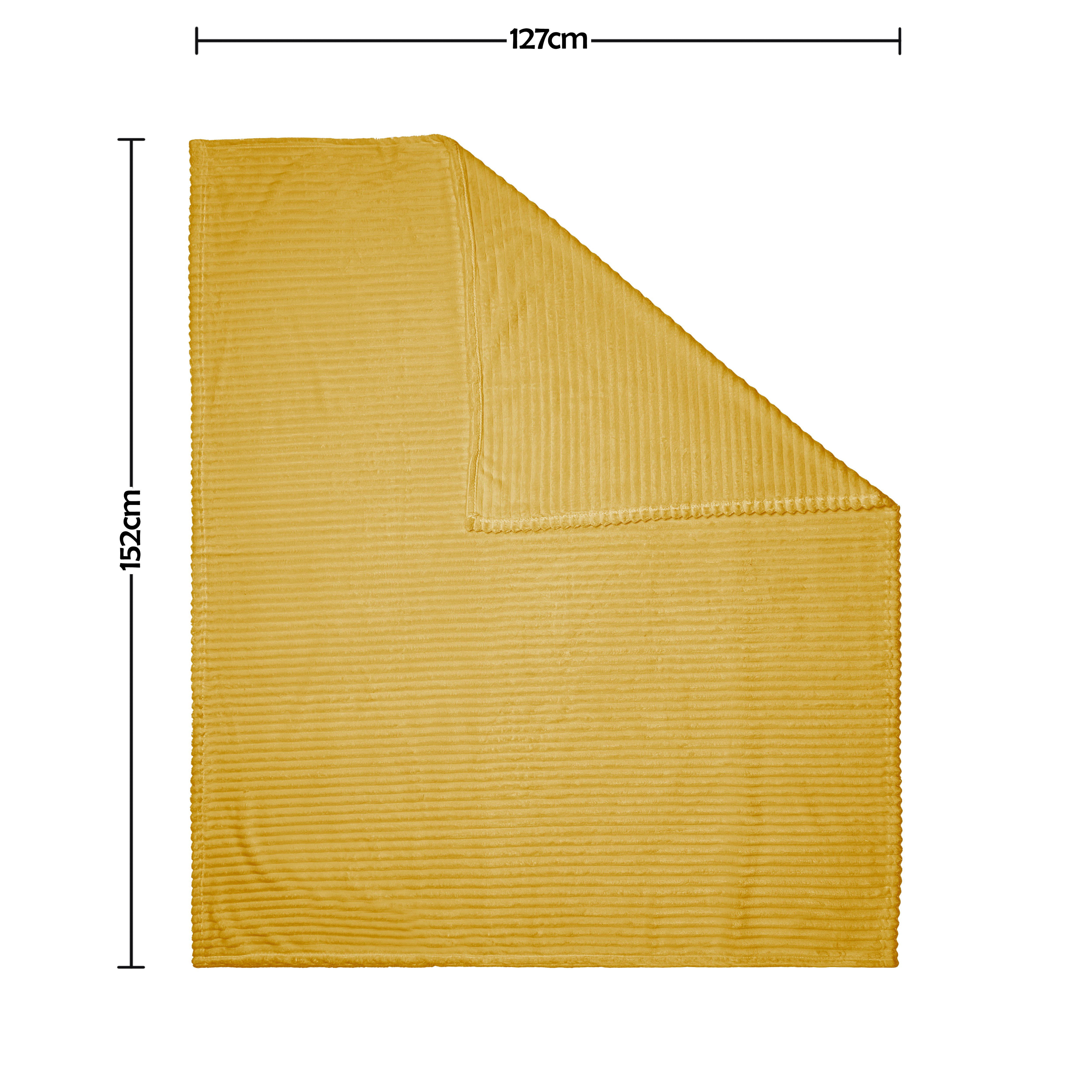 Ribbon Velour Throw - Ochre