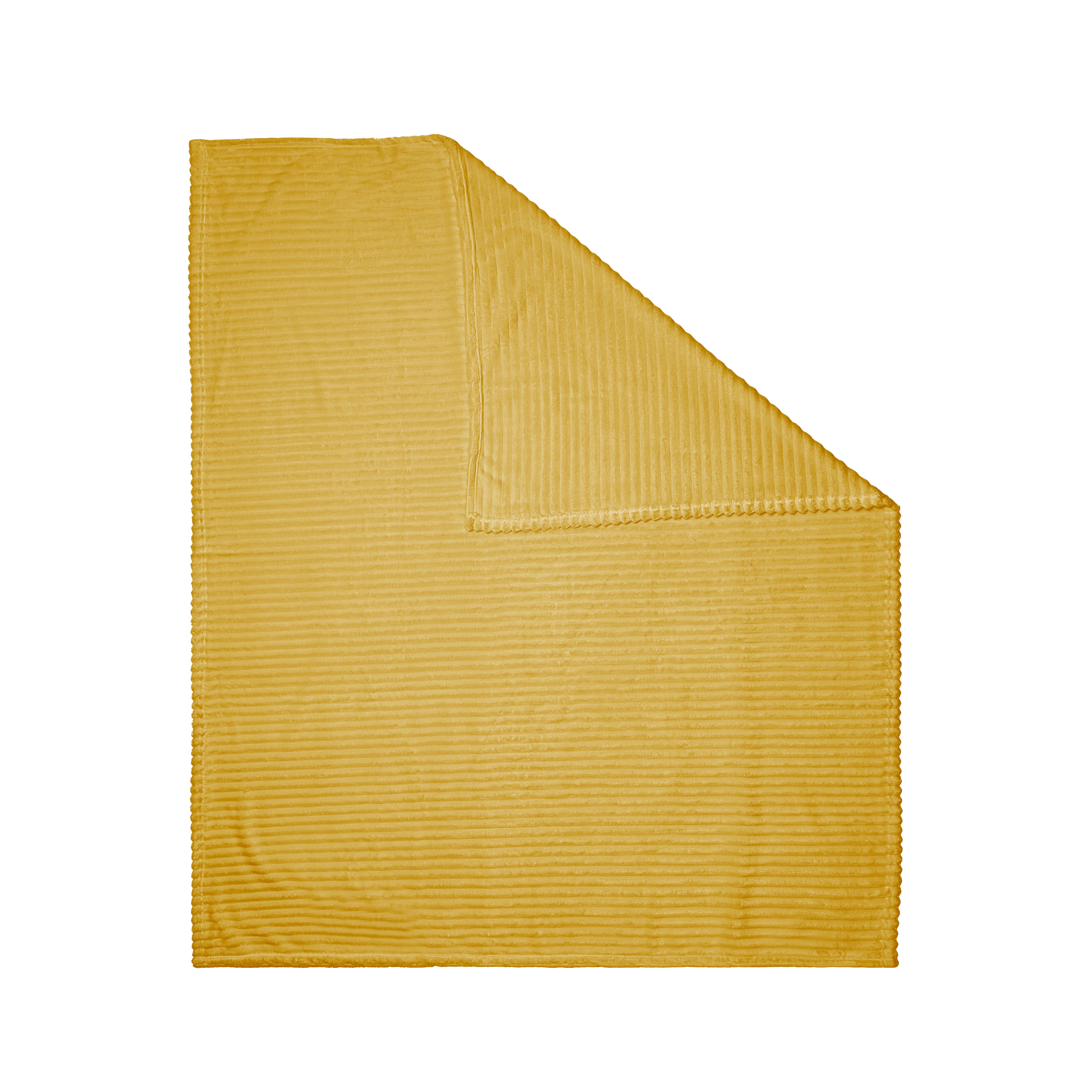 Ribbon Velour Throw - Ochre