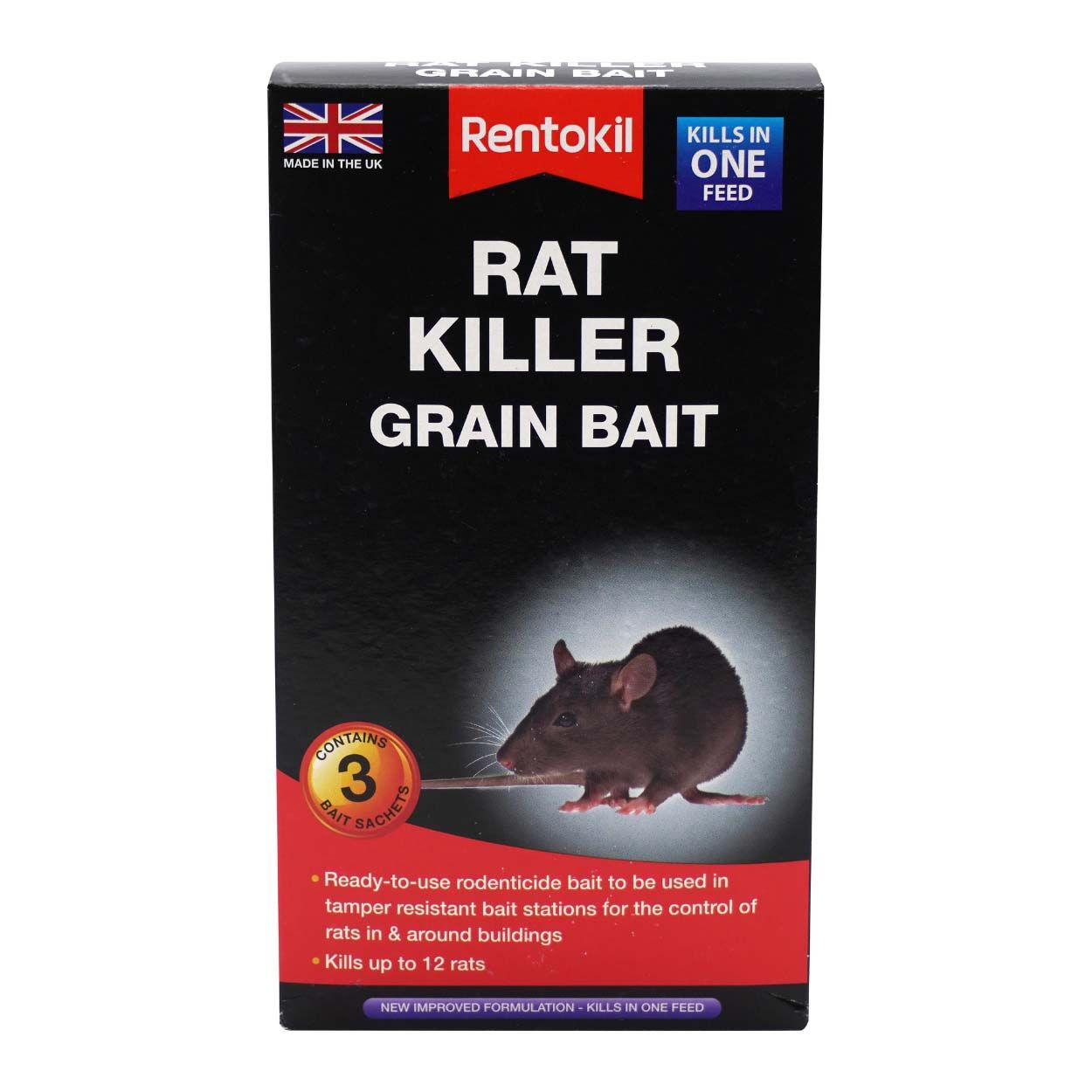 Rentokil Rat & Mouse Killer Grain Bait 6 sachets