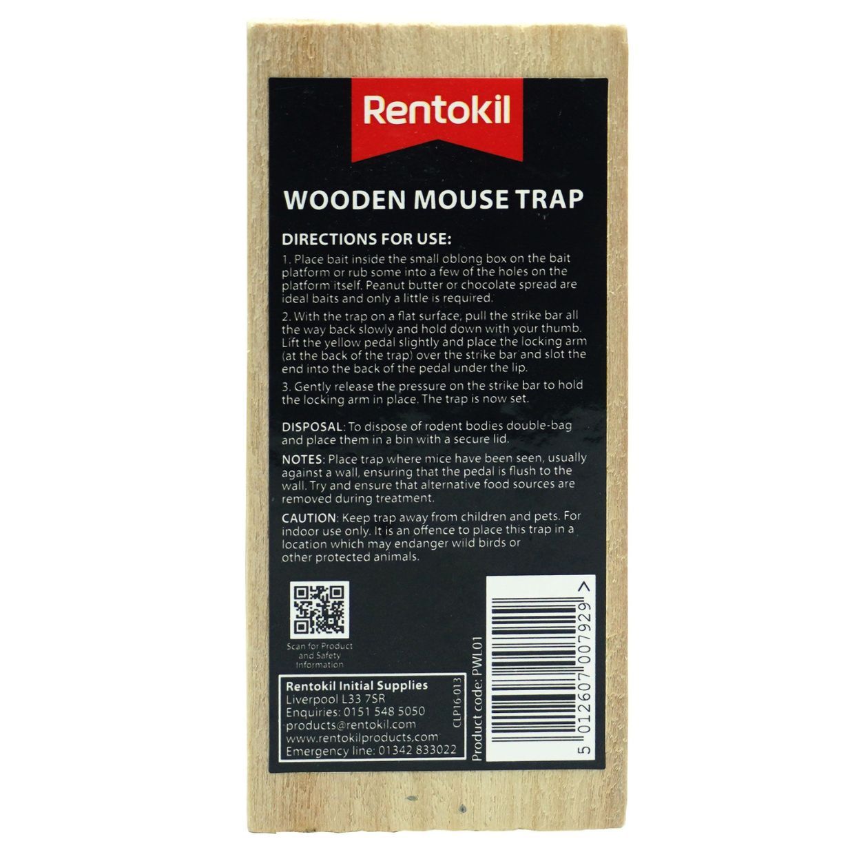 Rentokil Wooden Mouse Trap