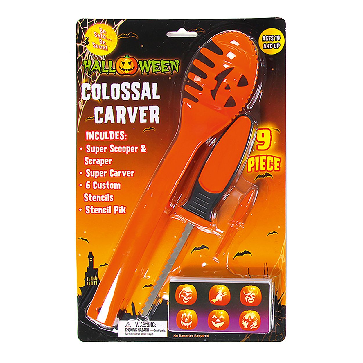 Colossal Super Pumpkin Carving Kit Orange 32cm