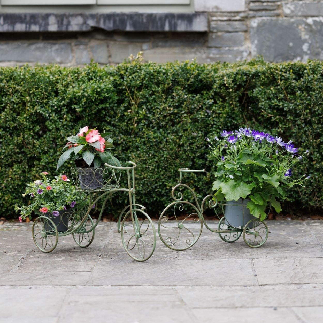 Iron Bike planter 52cm Green