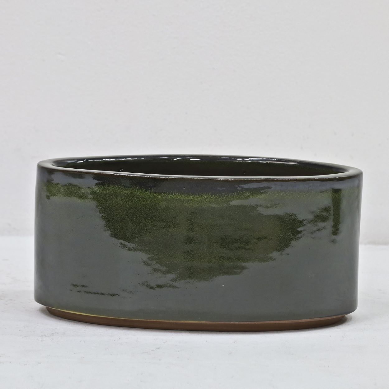 CAMBRIDGE GLAZED TROUGH GREEN 27CM