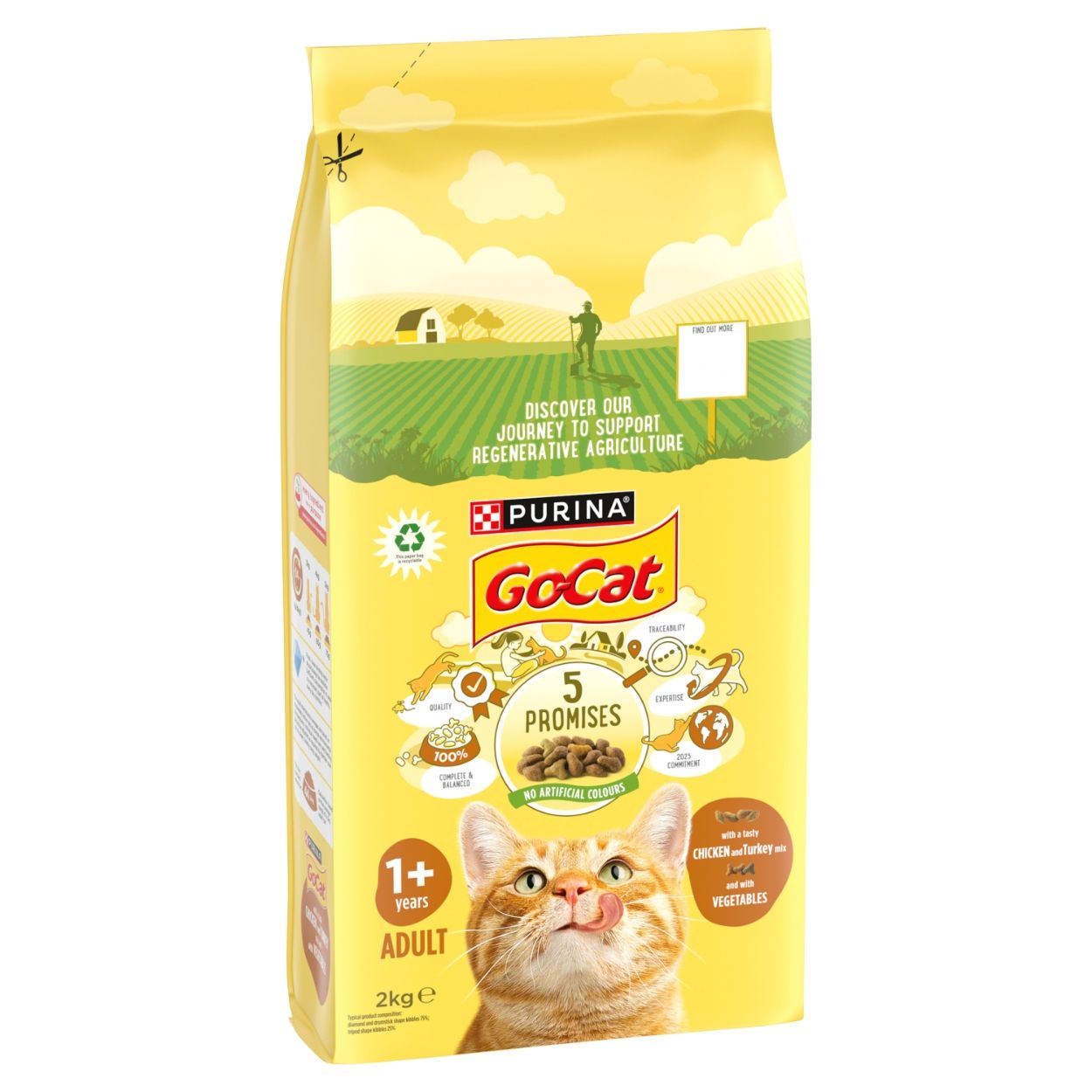 GO CAT ADULT TURKEY & CHICKEN VEG 2KG