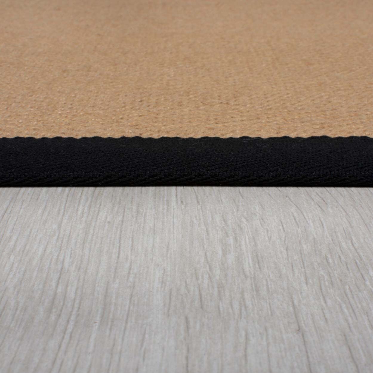 Herringbone Border Black Jute Rug 160x230