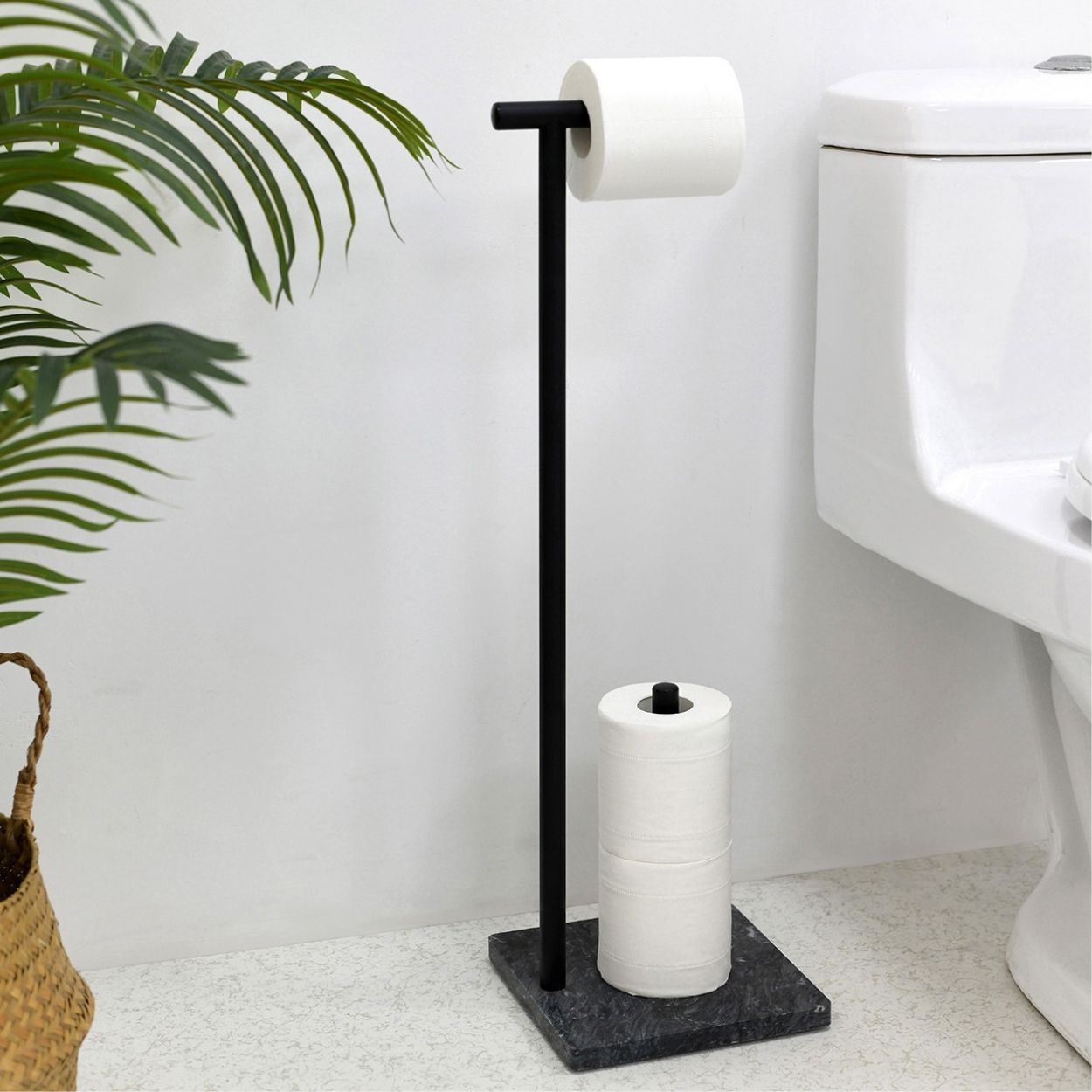 Free Standing Marble Toilet Roll Holder