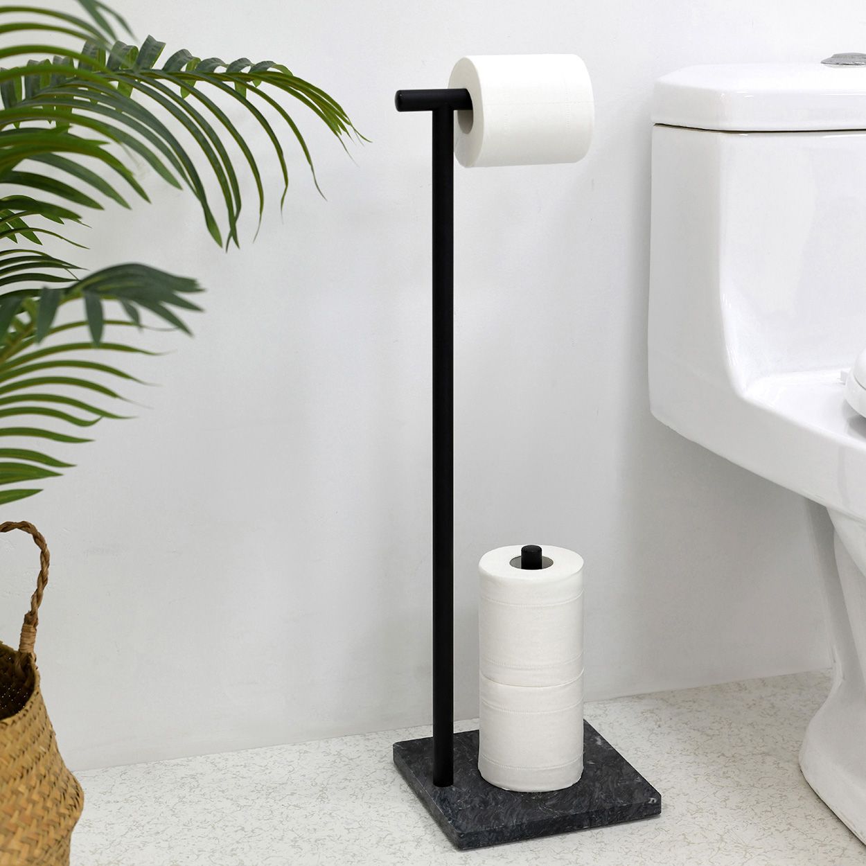 Free Standing Marble Toilet Roll Holder
