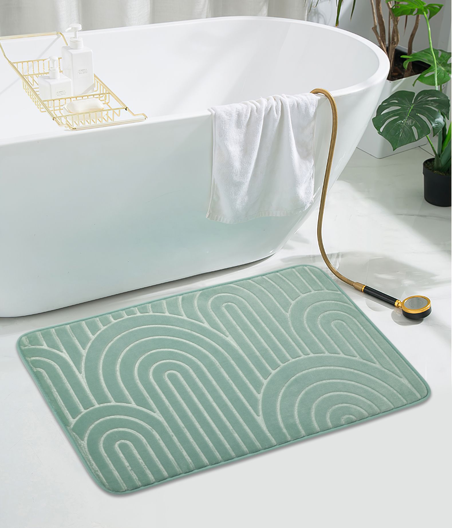 Coral Embossed Bath Mat