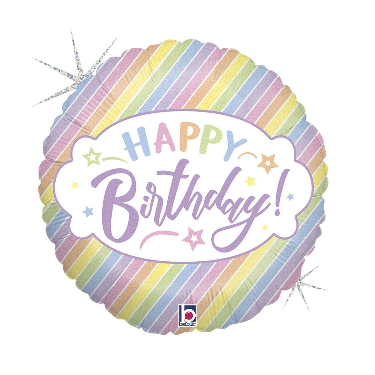 Pastel Birthday Foil Balloon 18"