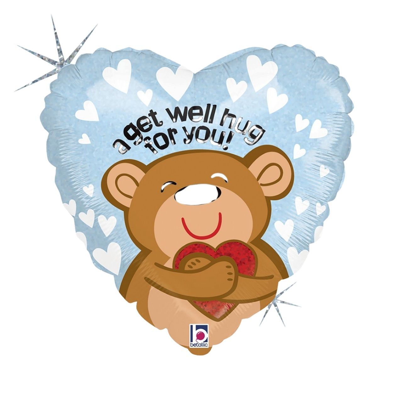 Get Well Big Hug Foil Balloon 18"