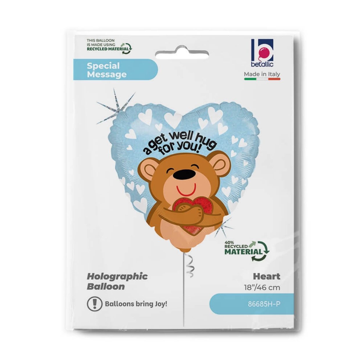 Get Well Big Hug Foil Balloon 18"