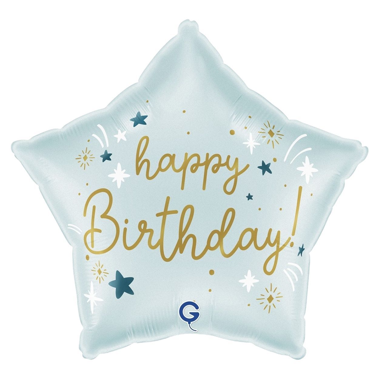 S Blue Birthday Foil Balloon 18"